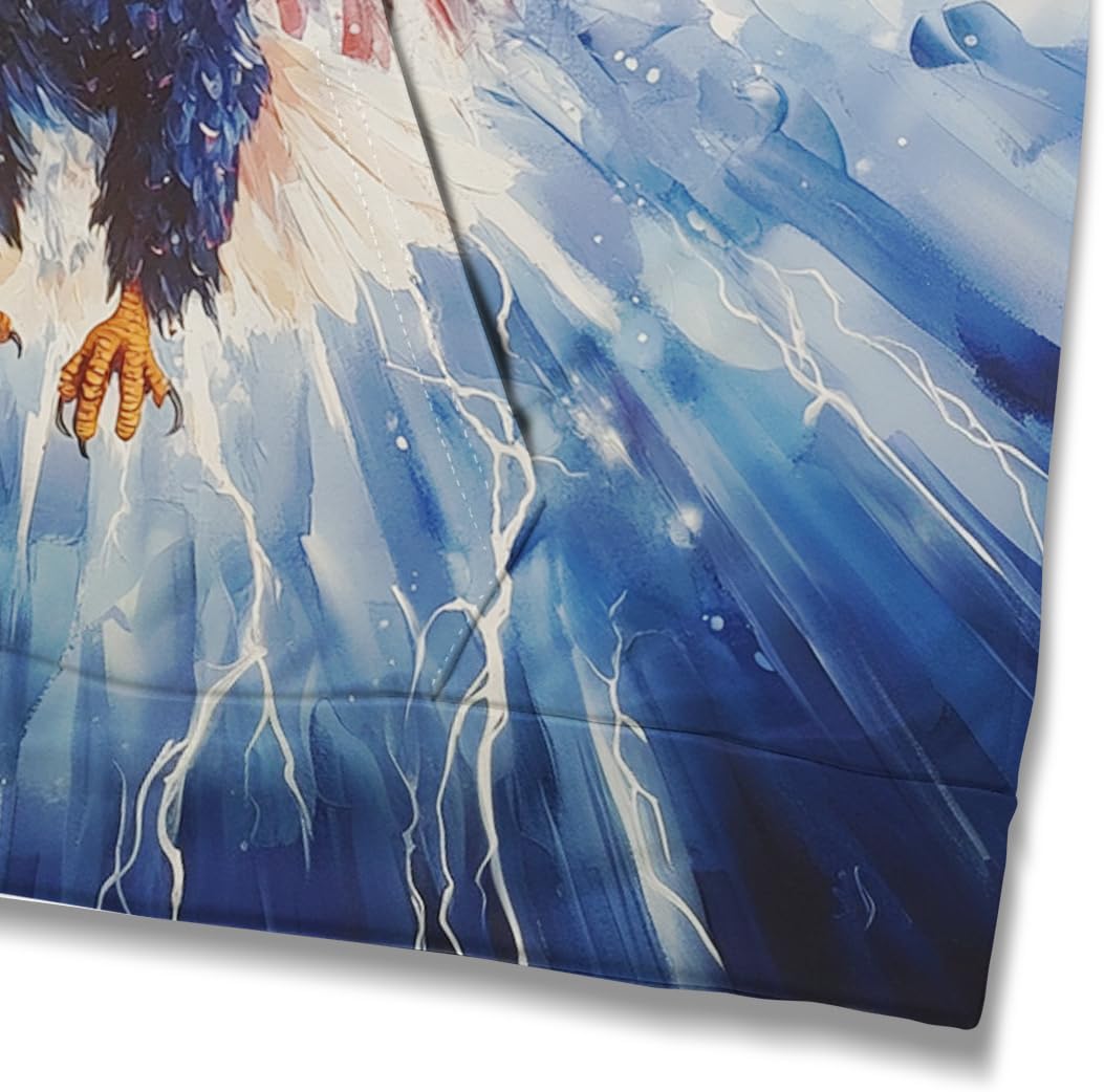 Creative American Flag Hoodies Eagle Sweatshirt Hoodies Tie Dye Graphic Hoodies Pullover - Image 6