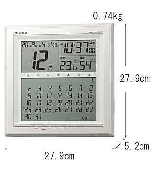 Amazon.co.jp: リズム(RHYTHM) 掛け時計 電波時計 置き掛け兼用