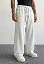 dockstreet Mens Open Bottom Wide Legged Sweatpants .24RTB0226D-OPEN-BOTTOM-MELANGE-MENOPEN Bottoms-42 gallery image