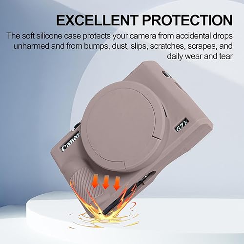 Miniatura 21 de Easy Hood Funda para cámara digital Canon Powershot G7 X Mark III, funda protectora de silicona suave con cubierta de lente extraíble para cámara