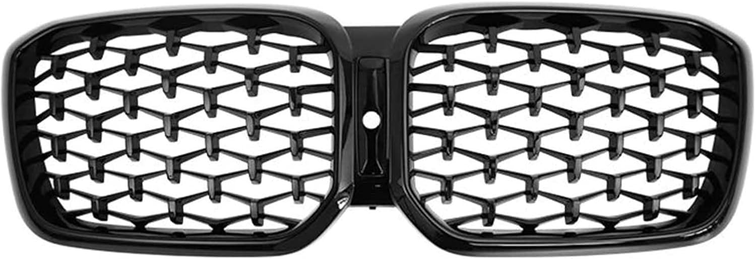 Front Grill Kidney Grille compatible with 2022 2023 2024 BMW X3 G01 X4 G02, Gloss Black Diamond Style
