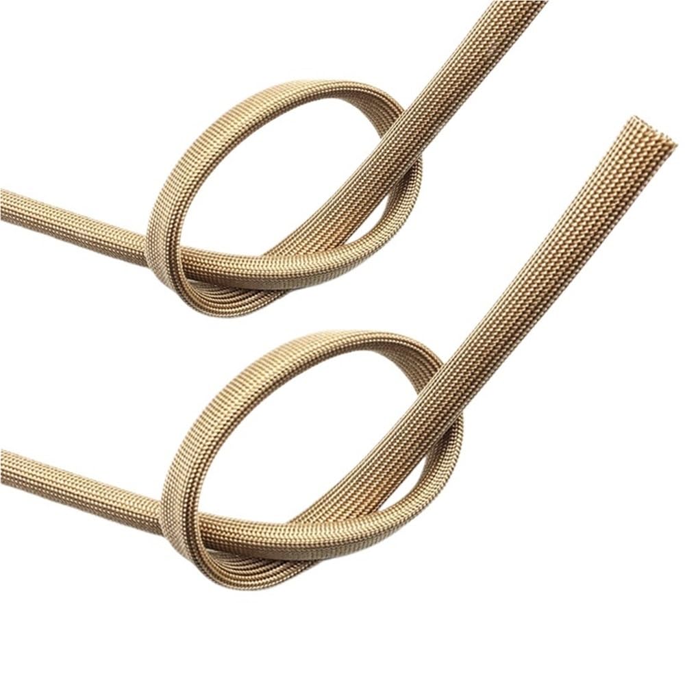 Gestione dei cavi Guaina in fibra di vetro intrecciata, tubo in morbida ad alta temperatura da 800 °C, guaina protettiva for cavi color caffè, 1 pezz0(12MMx10M)