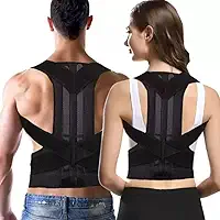 Colete Corretor Postural Masculino e Feminino Para Coluna Cervical Alinha Postura Corretor Postural Ajustável Unissex Cinta lombar(Grande)