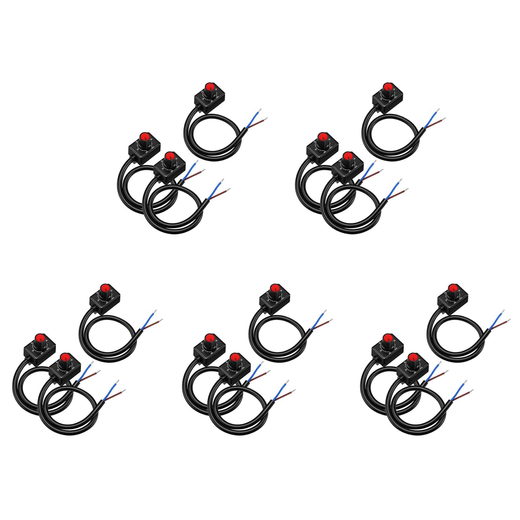 Jnchdghwa Black Dc 0/1-10V Knob Led Dimmer,Low Voltage Passive Dimmer Pwm Dimming For 0-10V Or 1-10V Dimmable Electronic Led Driver 15Pc