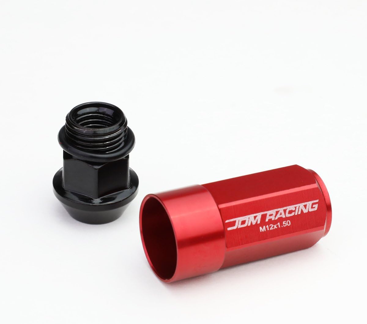 Auto Dynasty 20-Piece M12 x 1.5 Aluminum Alloy Wheel Lug Nuts + 2 X Deep Drive Extension (Red)