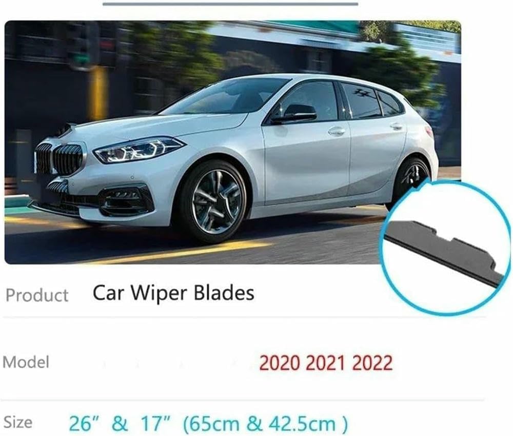 Limpiaparabrisas ZHUNDU para Serie 1 F40 para Hatchback 2020 2021 2022 Escobillas de limpiaparabrisas Delanteras Accesorios para Coche Escobillas de limpiaparabrisas