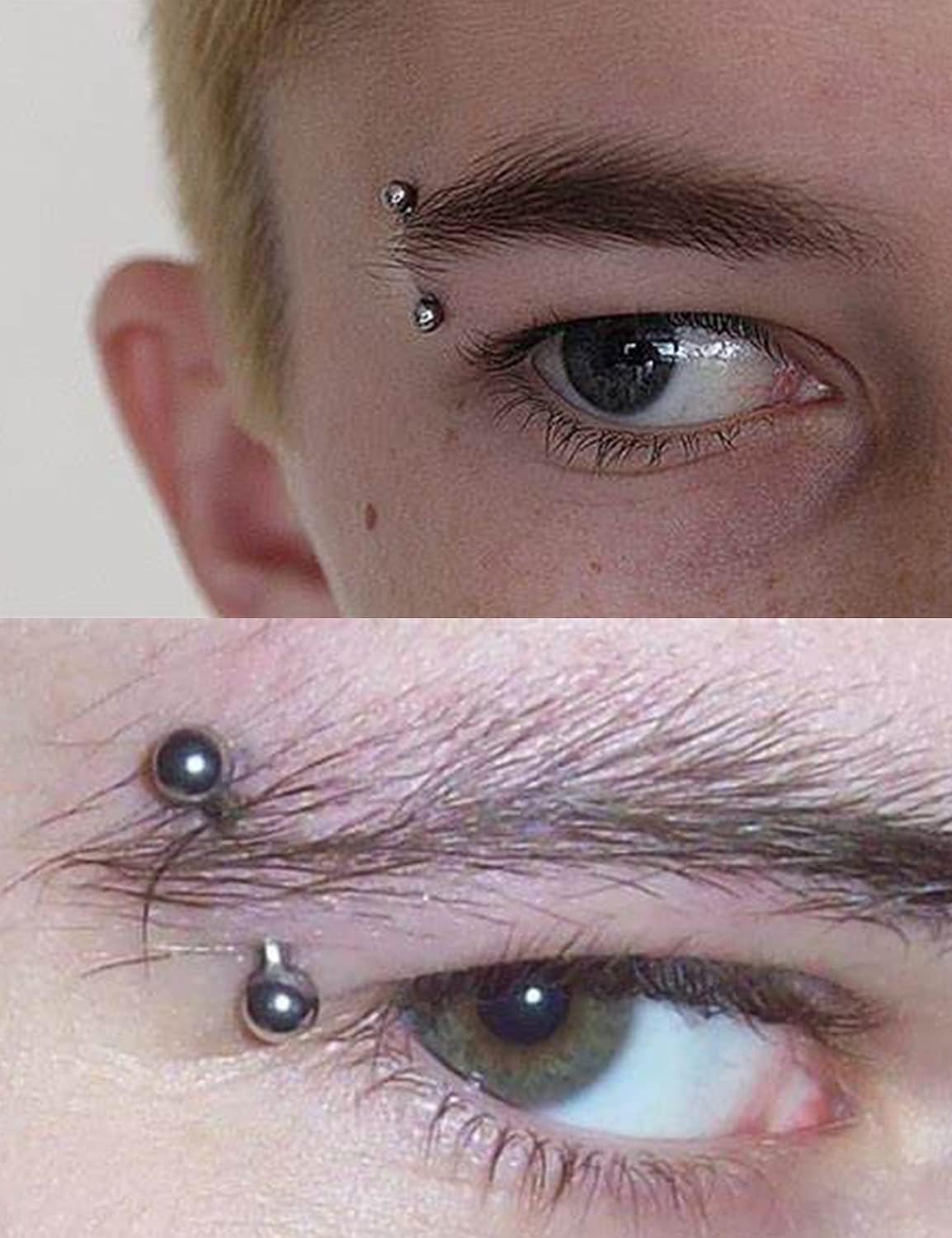 Vsnnsns 14G & 16G Piercing Balls - 316L Surgical Steel, Externally Threaded, 2.5MM-6MM, Silver, 60 Pcs for Septum, Lip, Tongue, Nipple, Belly, Eyebrow Rings