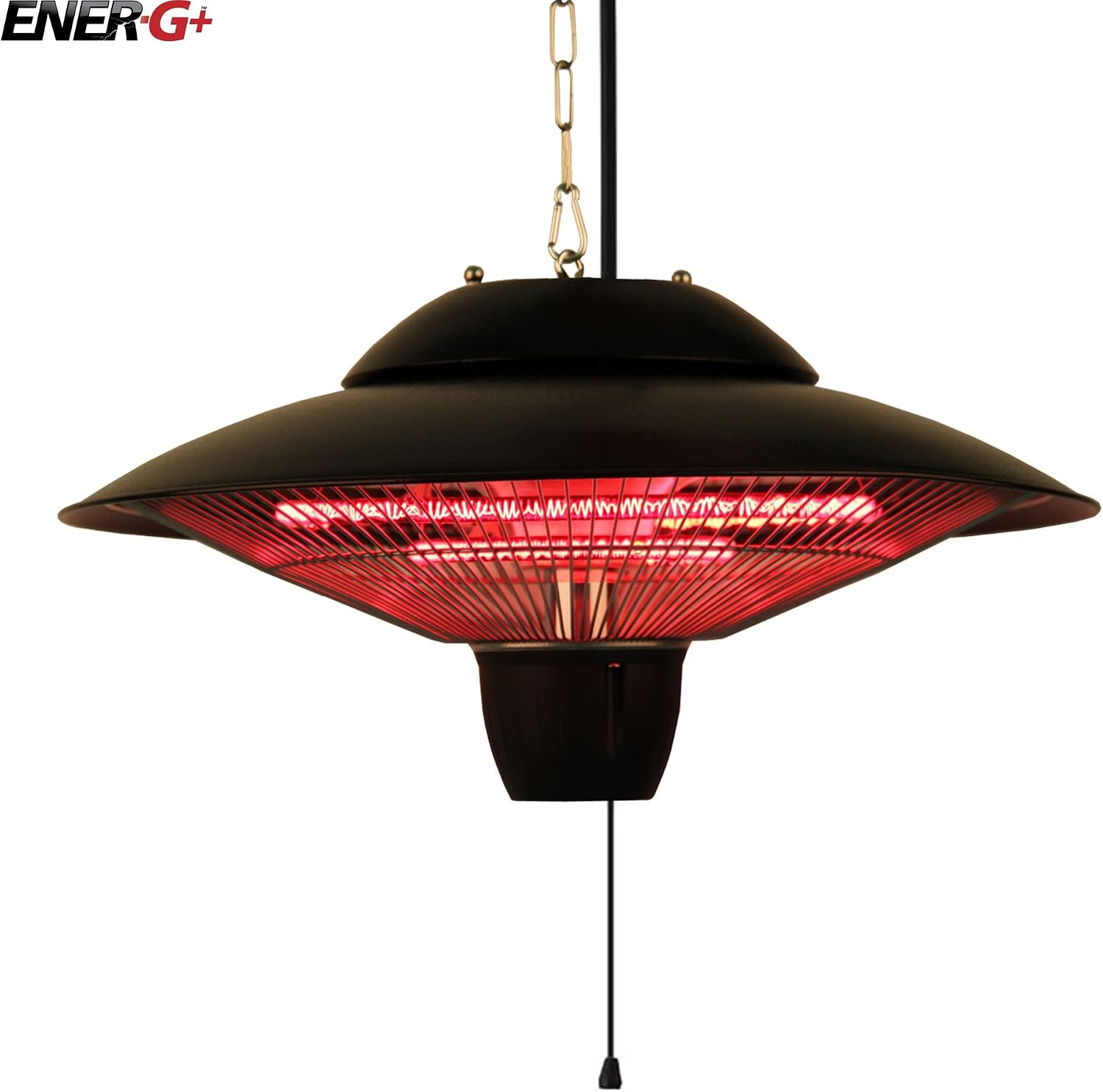 Ener-G+ Indoor/Outdoor Ceiling Electric Patio Heater, Black