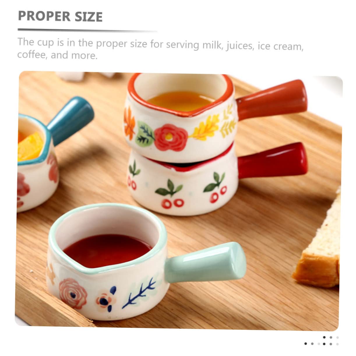 BESTonZON 6 Piezas Lechero Pequeño De Cerámica Jarabes De Cafe Cafetera Espresso Jarra De Jarabe De Arce Jarra De Crema De Leche Salsera Vinagre De Múltiples Fines Taza De Espuma De Leche