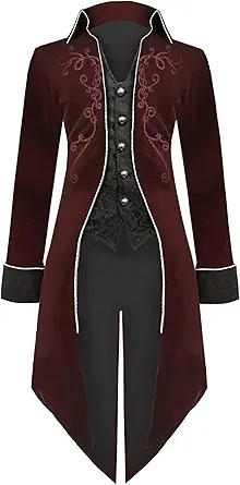 Medieval Steampunk Tailcoat Halloween Costume for Men