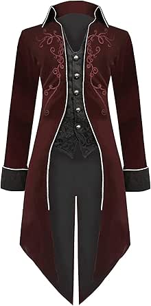 Medieval Steampunk Tailcoat Halloween Costume for Men