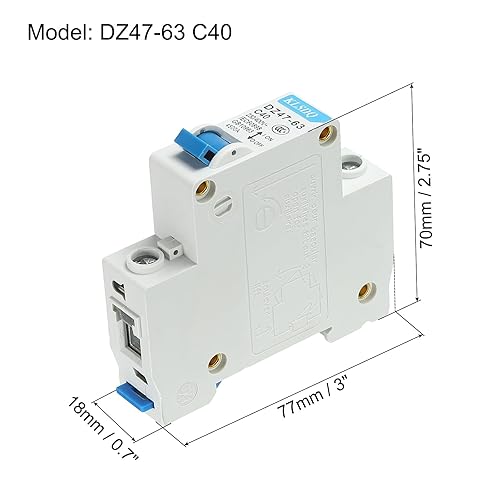 Vista 33 de MECCANIXITY AC 63A 230/400V 1 instalación miniatura DZ47-63 C63 del carril del estruendo de la baja tensión del disyuntor de poste