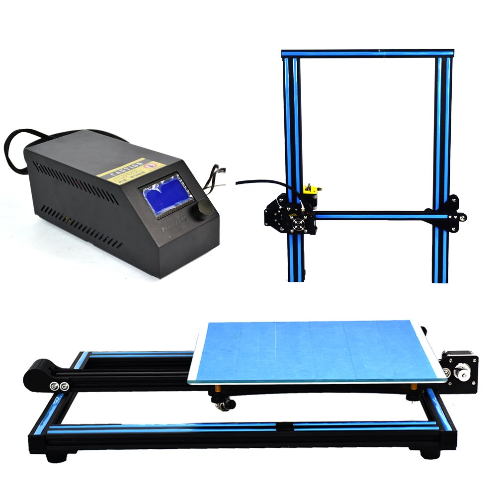 HICTOP Creality Open Source CR-10 3D Printer All Metal Frame 12x12x15.5 Inch Build Volume and Heated Bed Includes Glass Bed