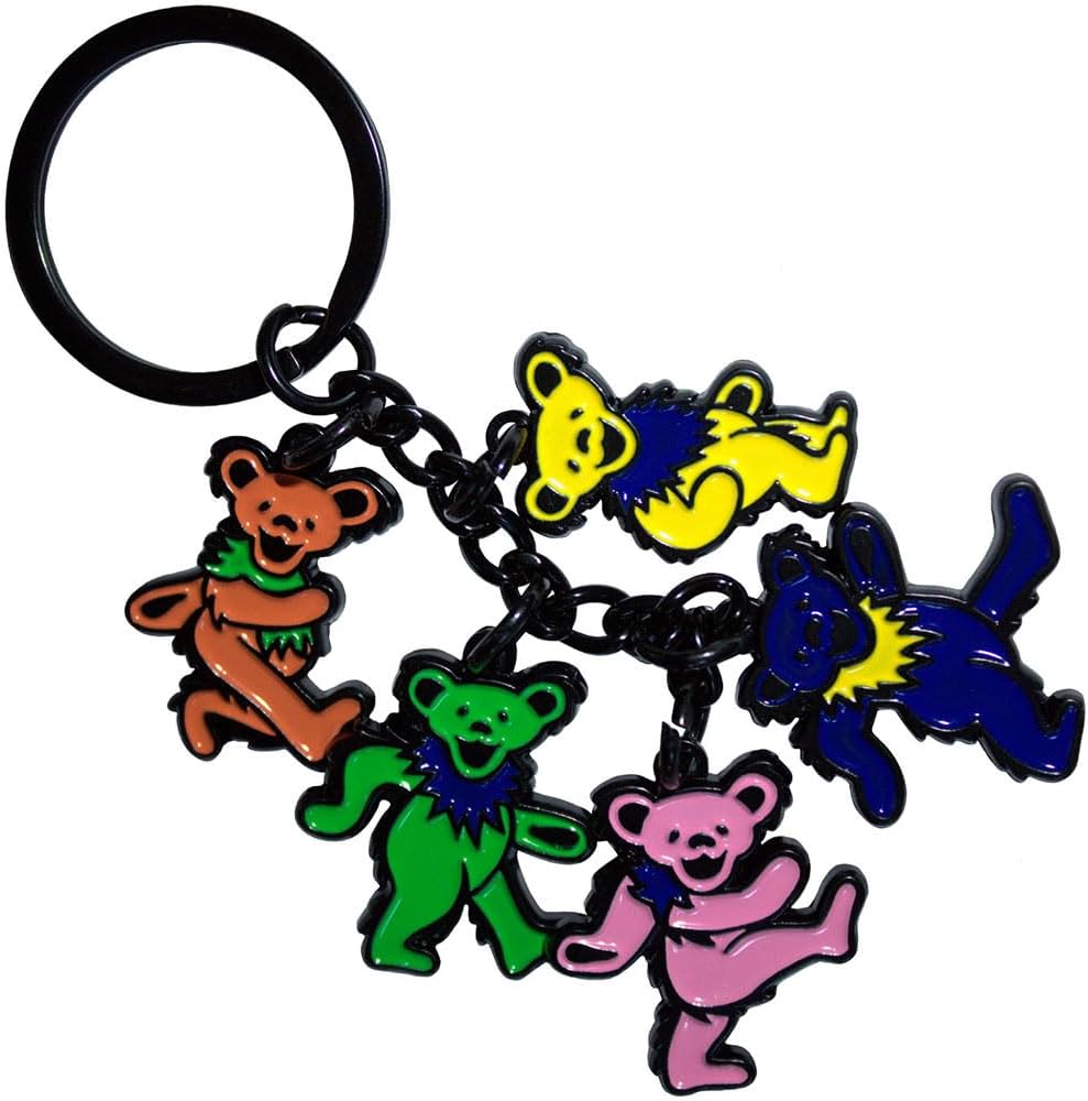 Rock Off officially licensed products Grateful Dead Dancing Bears Charms Keyring Keychain Size One Size
