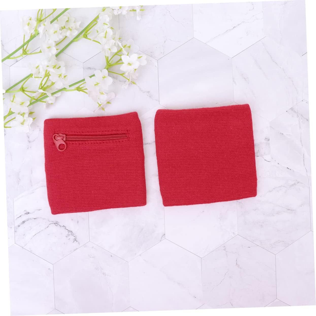2pcs Coin Bag Key Wallet Wrist Strap for Keys Wrist Arm Pouch band Pouch Sports Coin Keychain Change Keychain Band Bag Fitness Red Zipper