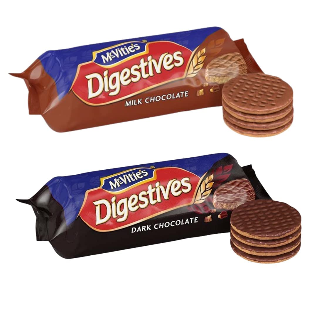 Buy Mcvities Dark And Milk Chocolate Digestives, Variety Pack (4 Pack