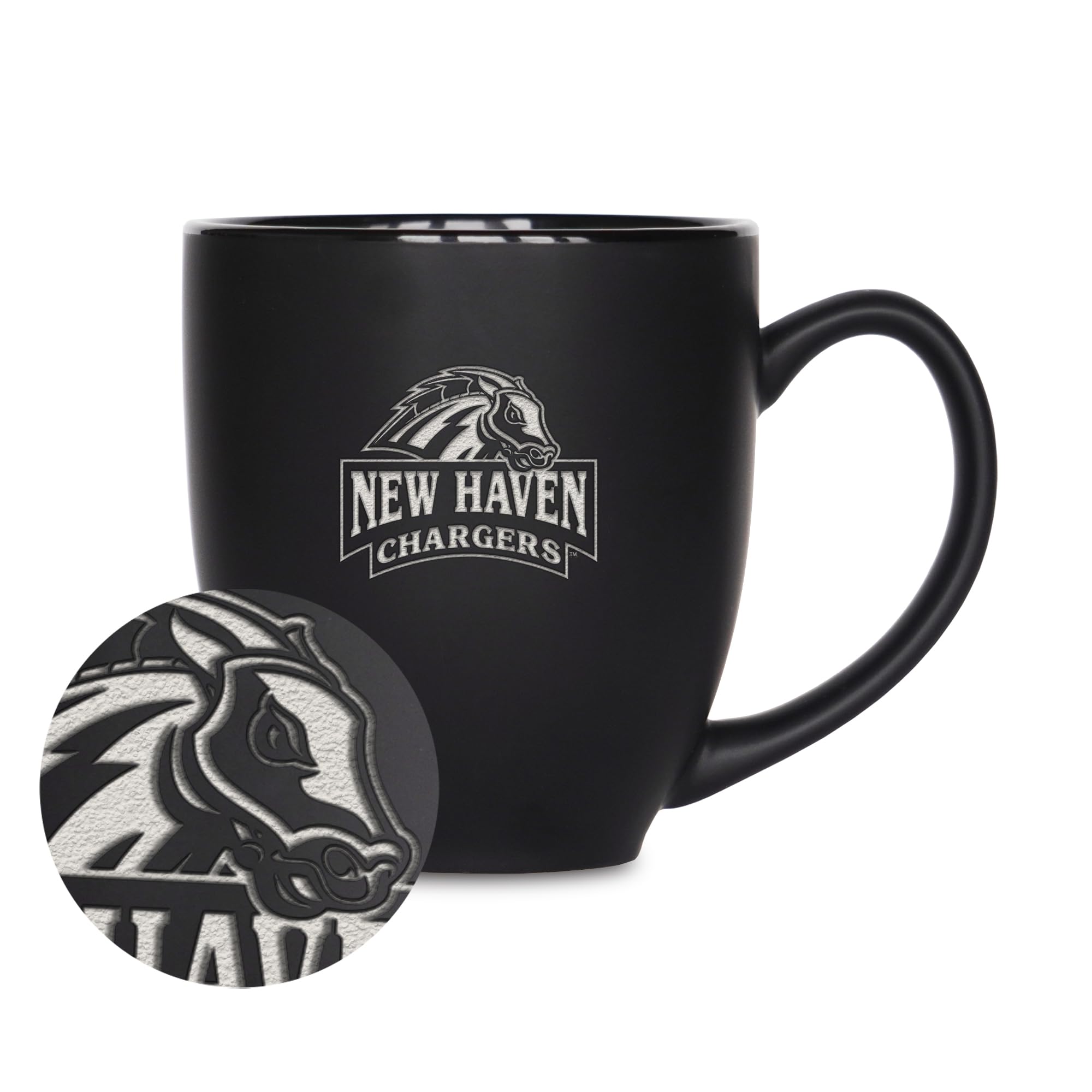 Tasse de bistrot en céramique New Haven Chargers, le cadeau idéal gravé laser