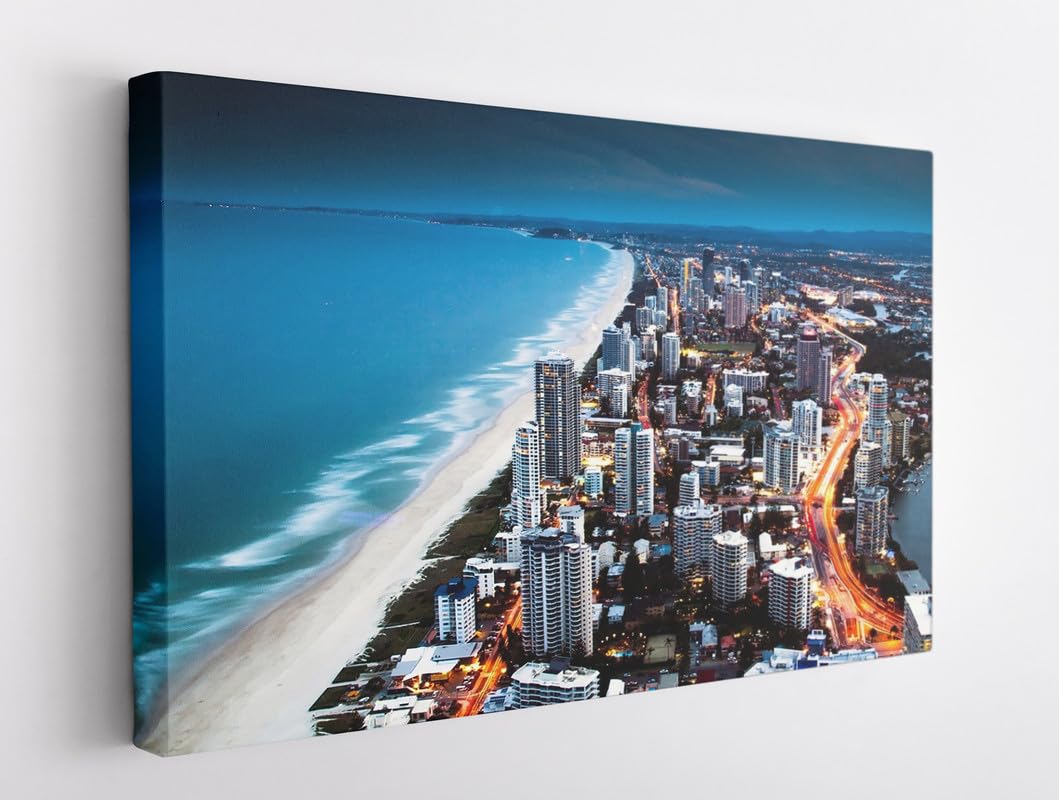 BPA® Golden City Coast Canvas For Home And Office Décor (60x91)