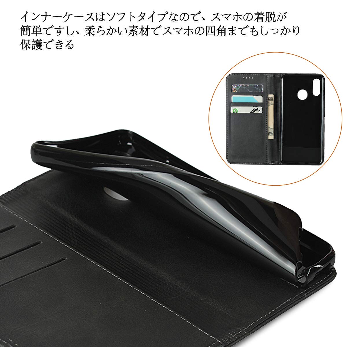 リブロS10ケース ZTE Libero S10 ケース 手帳型 カバー スマホケース ベルトなし