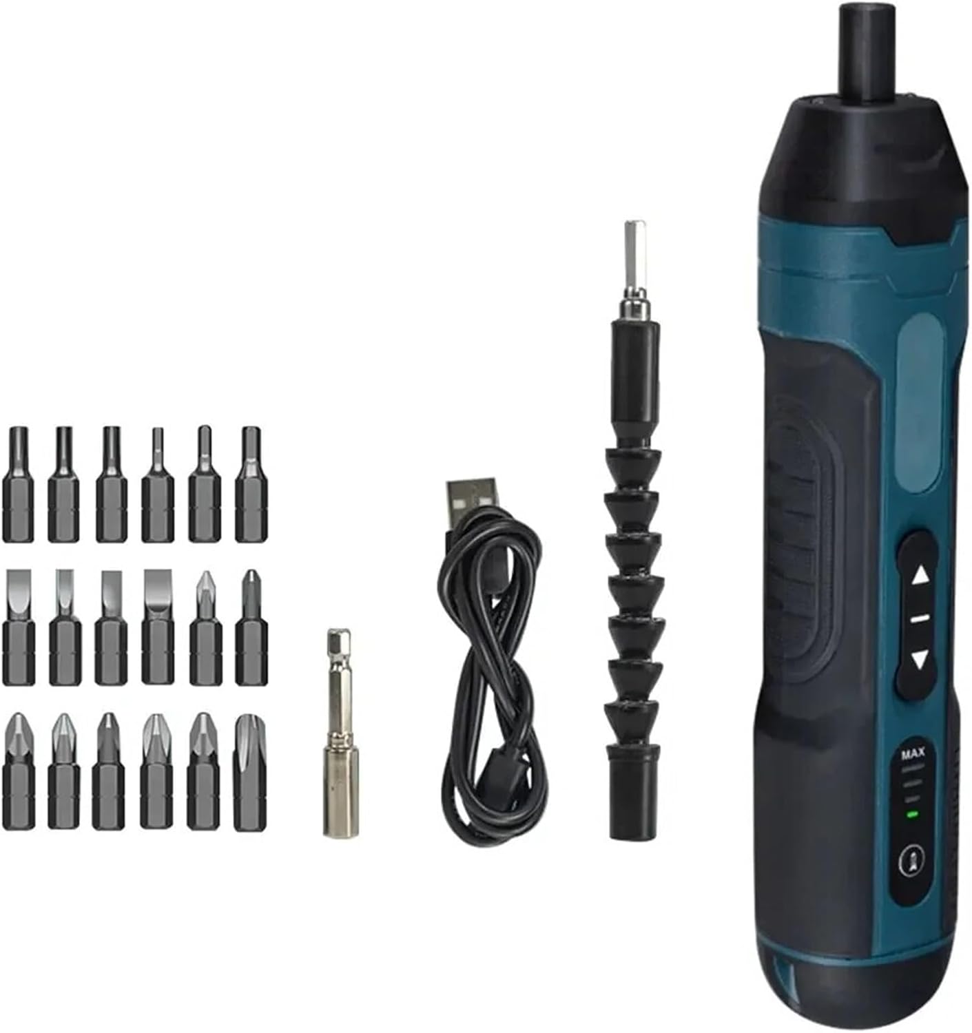 Screwdriver, Mini Cordless Electric Screwdriver Recharable Adjustment Power Drill Multi-function Disassembly Torque Repair Tools,repairing electrical(20pcs)