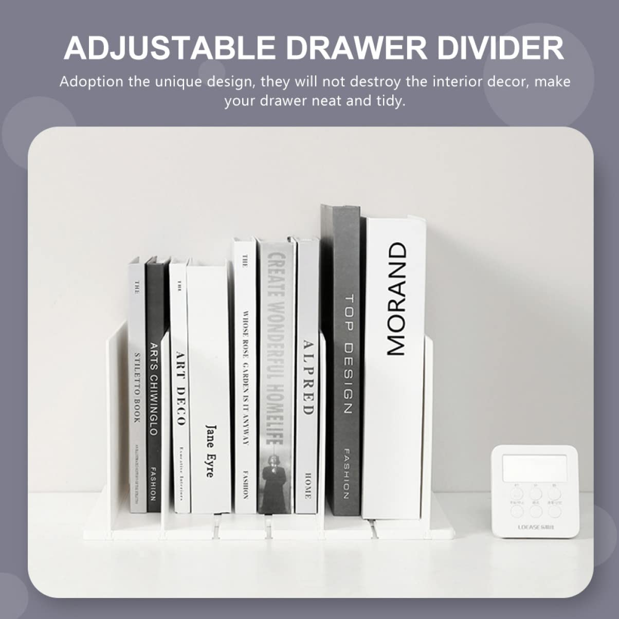 Happyyami Separador de Almacenamiento para Cajones Multiusos 1 Juego Divisor Ajustable para Armarios Organizador de Ropa y Juguetes