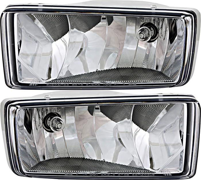 For Chevrolet Chevy Silverado 1500 2500 3500 Avalanche Tahoe Suburban 2007 2008 2009 2010 2011 2012 2013 Fog Lights Lamps Set Driver and Passenger