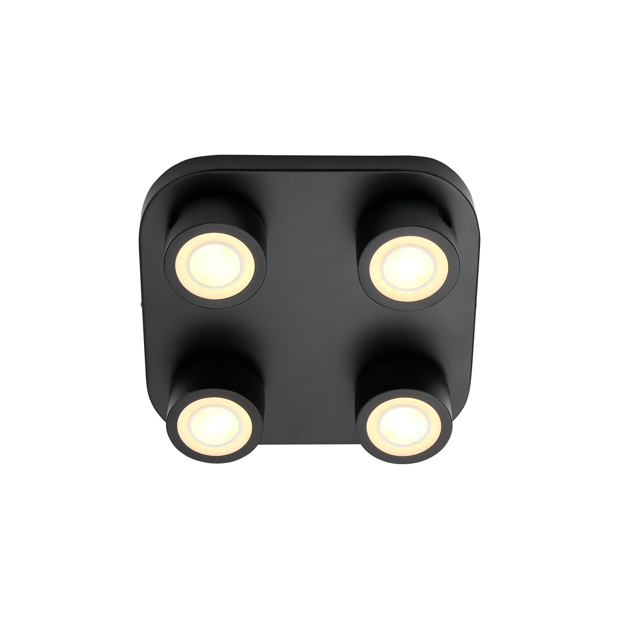 Nordlux Led Ceiling Light Clyde, 4-Bulb, Square, Black