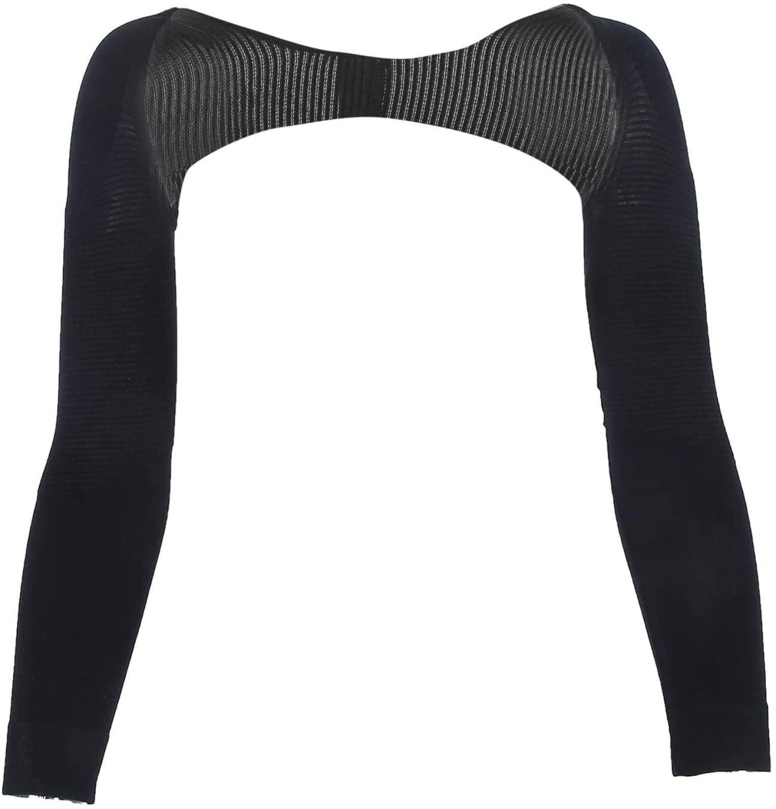 AADECOR Schlankheits-Armformer, Oberarm-Kompressionsärmel für Frauen, Rücken-Schulter-Unterstützung Buckelhaltungskorrektor Armstulpe Unsichtbare Arm-Shapewear, schwarz,M