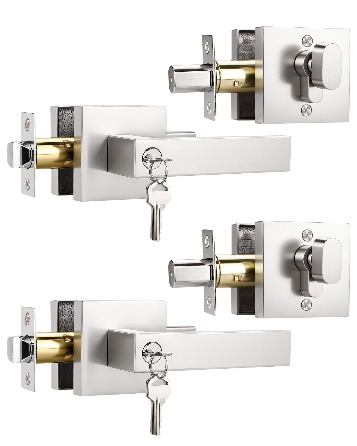 KNOBWELL Matte Black Door Knob & Deadbolt Set -20