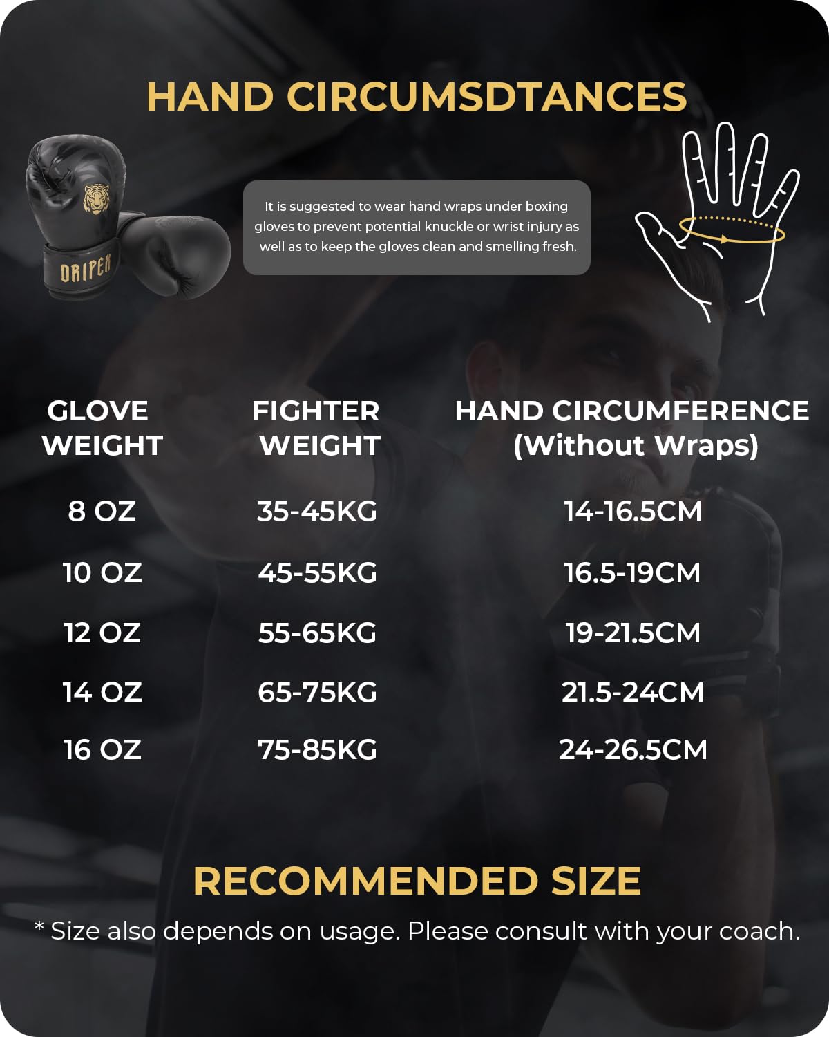Dripex Boxhandschuhe, Boxsack Punchinghandschuhe, PU Leder Boxing Gloves, MMA Sparring Handschuhe Muay Thai Kickboxhandschuhe Männer Damen Jugendliche 8 10 12 14 16 oz