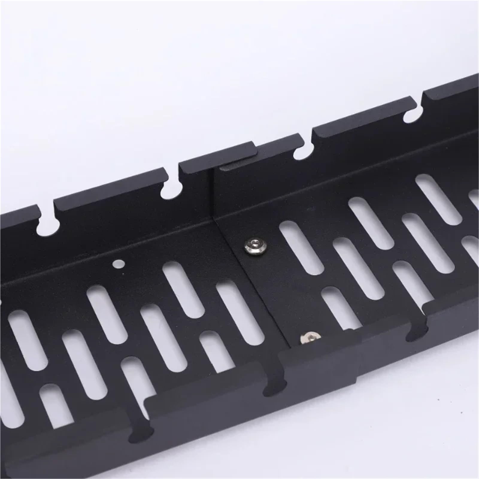 Bandeja Portacables Bajo La Mesa Bandeja de Cables de Metal Extensible Debajo del Escritorio, sin perforación, con Abrazadera, Soporte de Cable de regleta retráctil para Cables(Black)