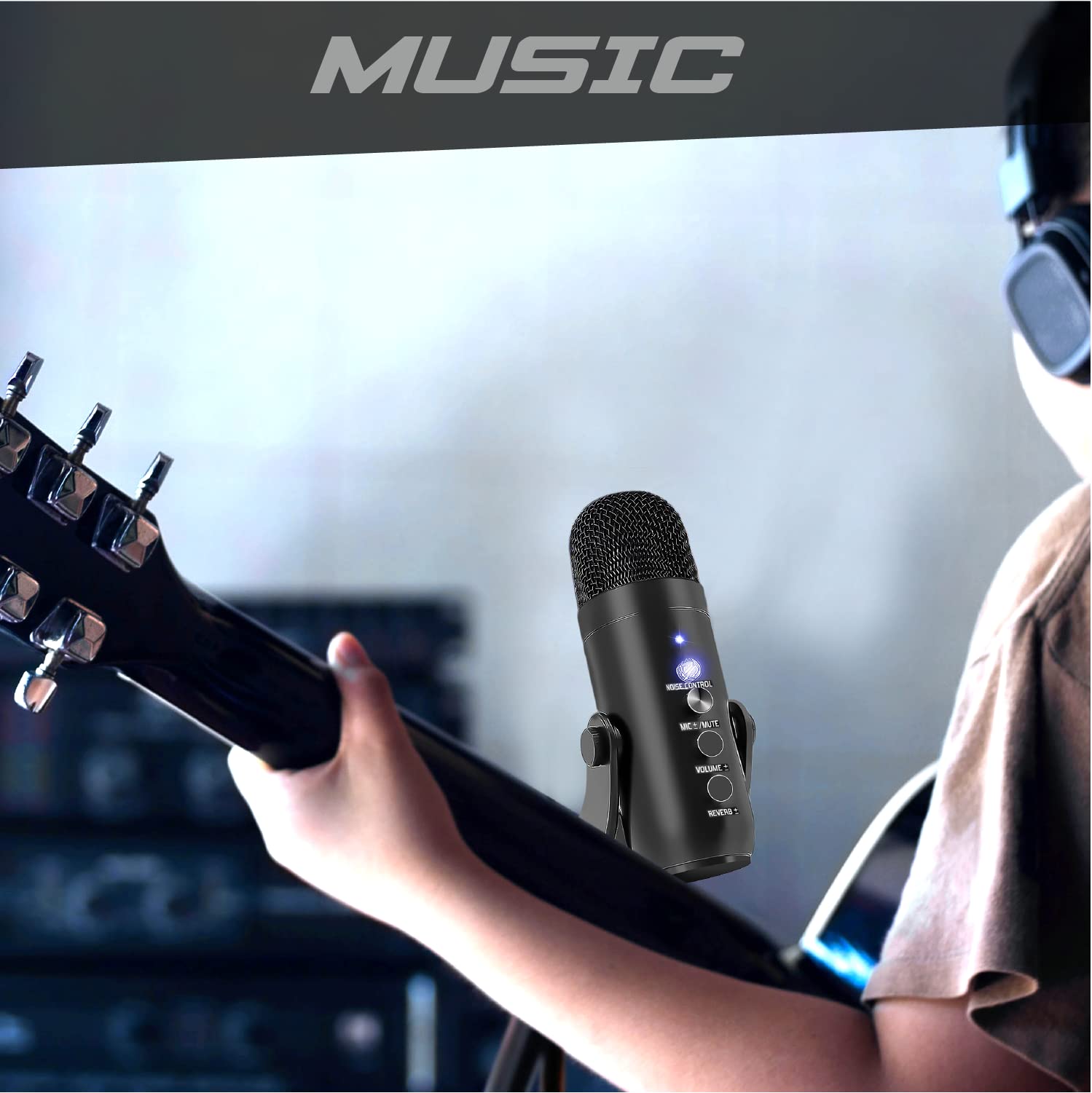 Spirit Of Gamer - EKO 700 - Microphone de Jeu cardioïde avec Support antidérapant - Idéal pour l'enregistrement Vocal, Le Streaming, Le podcasting et ASMR - Compatible PC Gamer et Mac