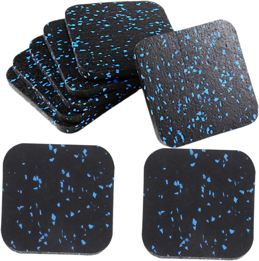POPETPOP 8Pcs Treadmill Mat for Hardwood Floors Shock Absorbing Rubber Pads for Gym Equipment Noise Reducing Exercise Mats Durable Floor Protection