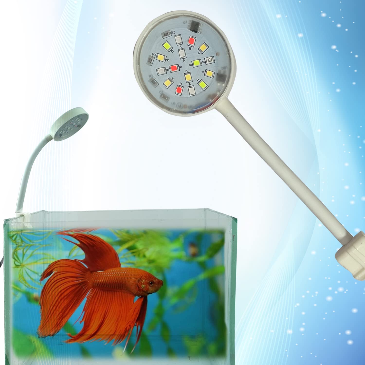 Jainsons Pet products N - 6 Full Spectrum LED Light with Clip, Fits Aquarium Nano Tank, Betta Fish Tank, Potted Plants, Succulents, Miniature Landscape - 2.5W (NANO-N-6-CHANGING Colour LED) (B0BTHTYSD8) Amazon Price History, Amazon Price Tracker