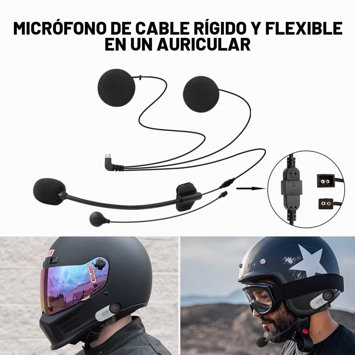 FreedConn 2xTCOM-SC Auriculares Intercomunicador Moto Bluetooth para Motocicletas, Intercom Casco Moto para 2-3 Motoristas, Sistema Comunicación con Compartir Música, Bluetooth V5.0