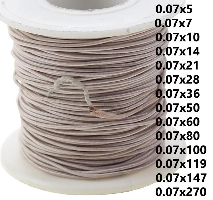 GatherTOOL 0.07mm x 100m Litz Wire, Pink, Copper, 30 Gauge, 12 Pack