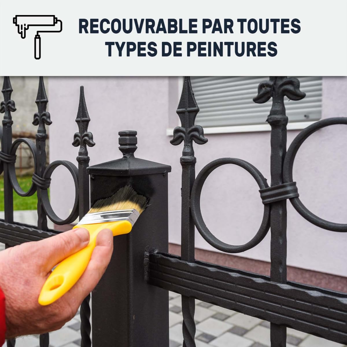 Convertisseur de rouille, Stop rouille | Produit de traitement antirouille curatif | Agit sur le métal en 15 minutes : Métal Pro - 1 L - ARCANE INDUSTRIES