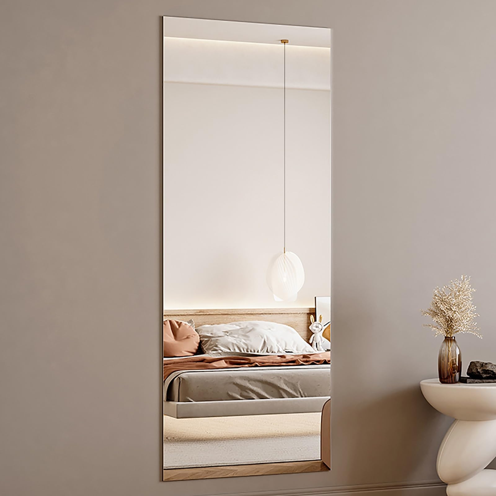 Specchio in acrilico a figura intera, autoadesivo, resistente agli urti e agli urti, ideale per uso domestico, riflettore ad alta precisione, specchio lungo