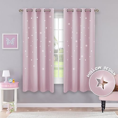 Pink Blackout Curtains Amazon Co Uk