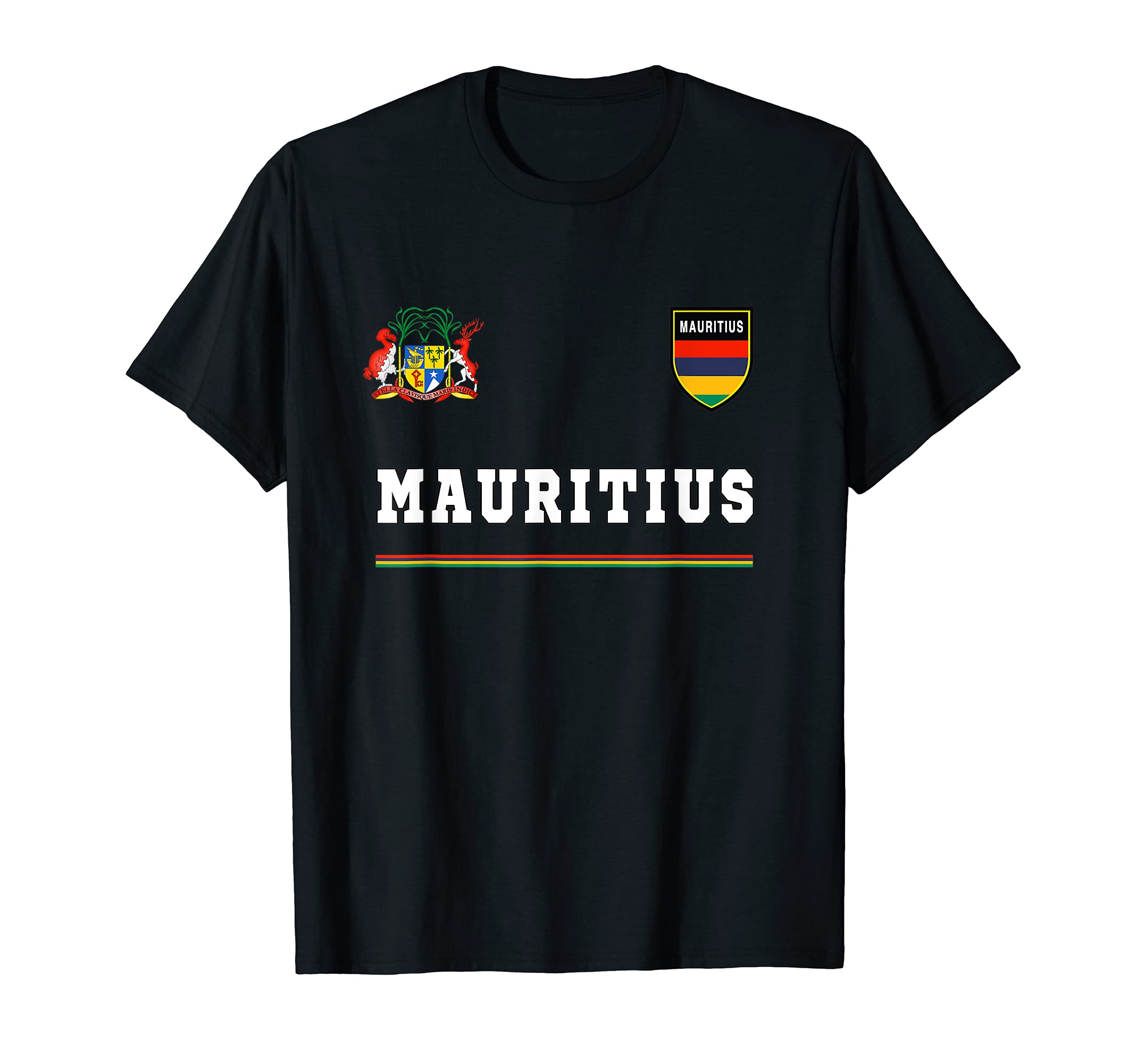 Mauritius T-shirt Sport/Soccer Jersey Tee Flag Football T-ShirtOEKO-TEX STANDARD 100