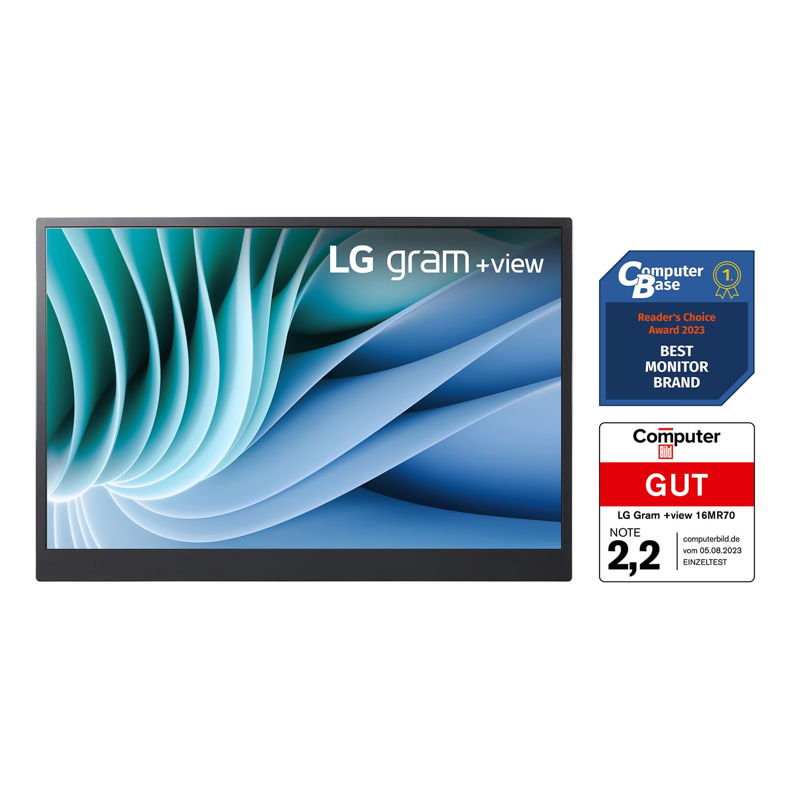 LG gram +View 16MR70, 16 Zoll +View gram Portable Monitor, mit USB Typ-C, 45 W Power Delivery
