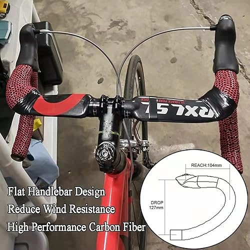Miniatura 4 de Manillar RXL SL de carbono para bicicleta de carretera 318 cm 40 cm 42 cm 44 cm 318 mm barra curva para manillas de bicicleta de 400 420 y 440 mm