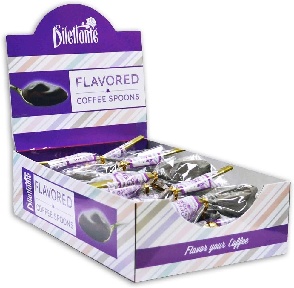 Gourmet Mint Flavored Coffee Spoons - 24 Count Display Box | Dilettante