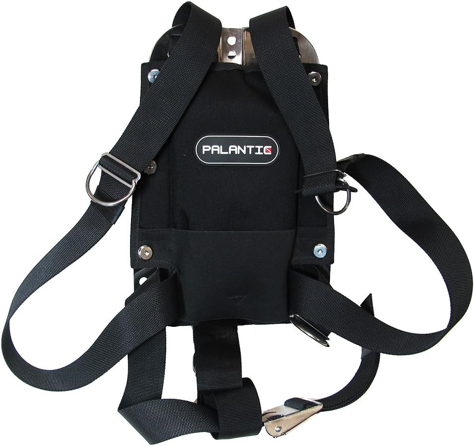 Palantic Techical Diving Stainless Steel Backplate with Harness System plus Backpad and Tank Belt Set