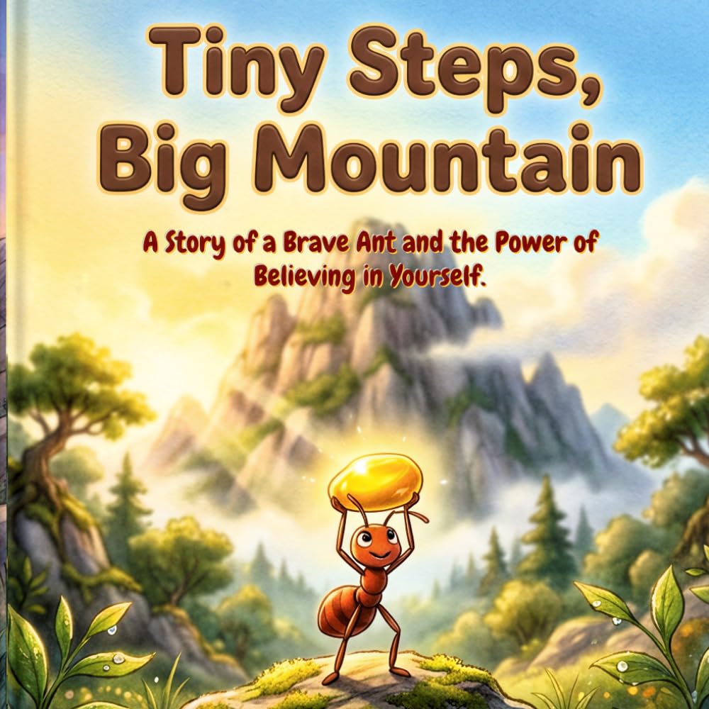 Tiny Steps, Big Mountain: A Story of a Brave Ant and the Power of Believing in Yourself.