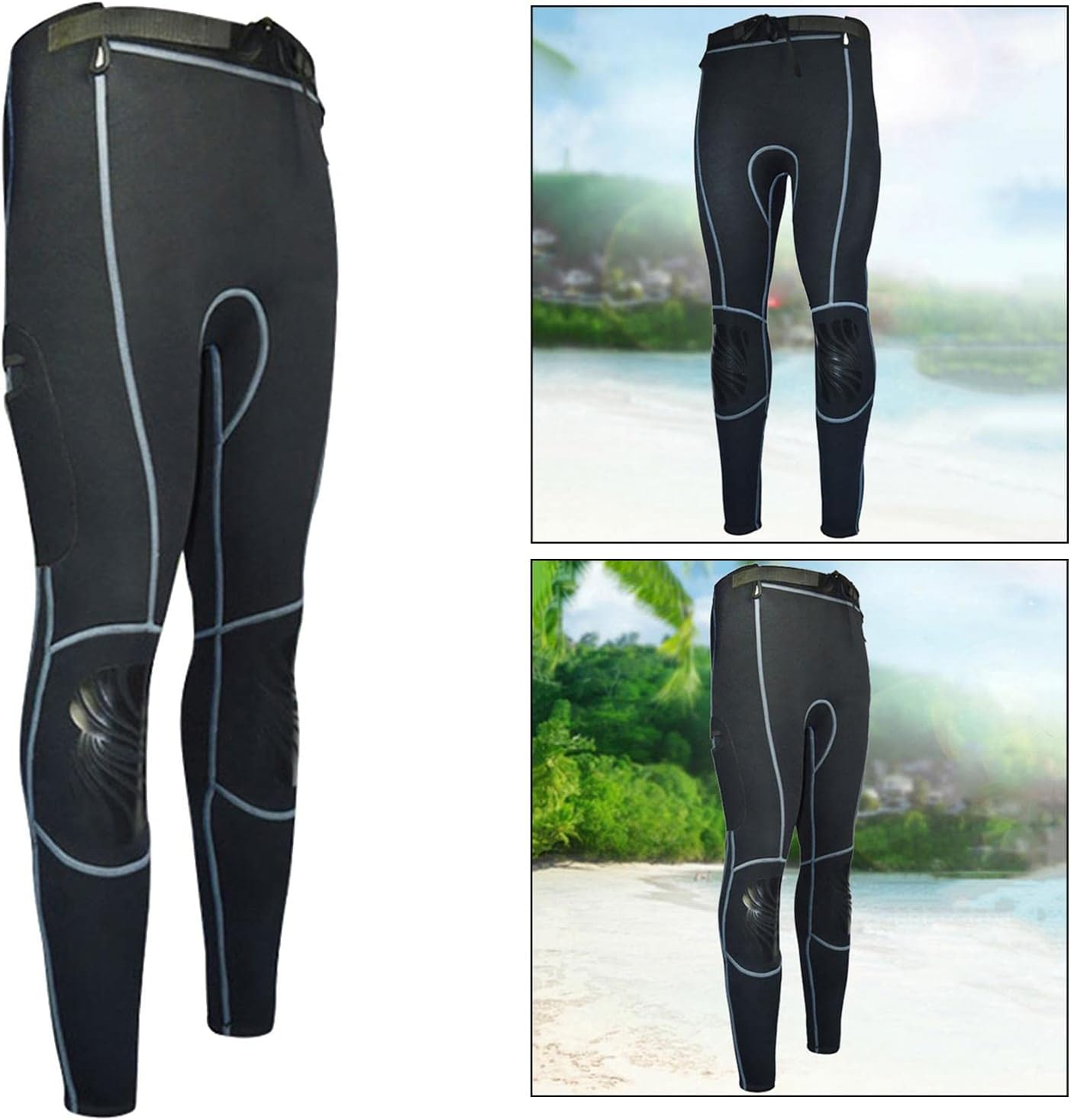 Men's 3mm Neoprene Diving Wetsuit Pants Stretchy50+ Surfing Swim Bottoms - 3XL