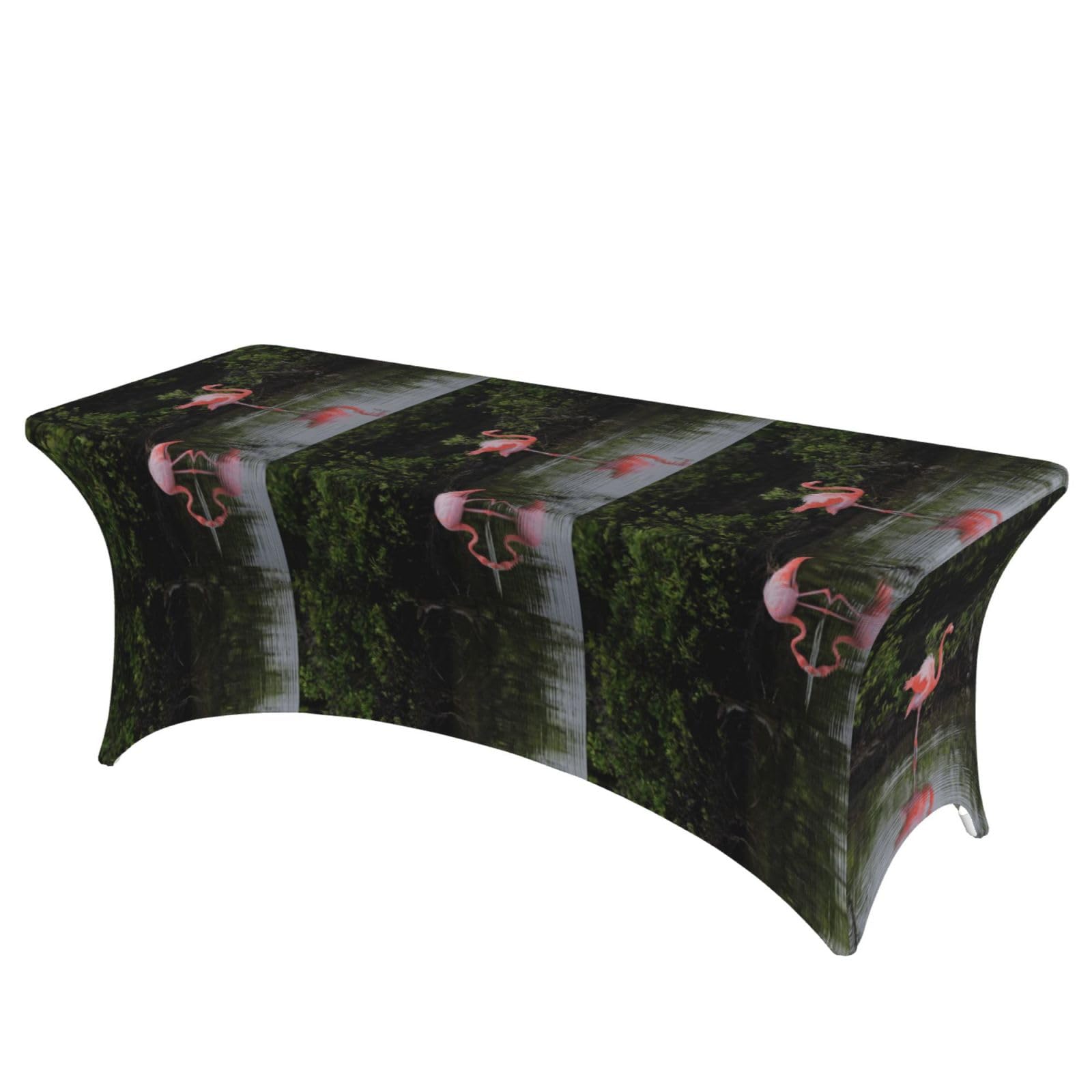 ERCgad Two Flamingos Print Rectangular Tablecloth Dining Banquet Party Events Home Celebration Table Cover
