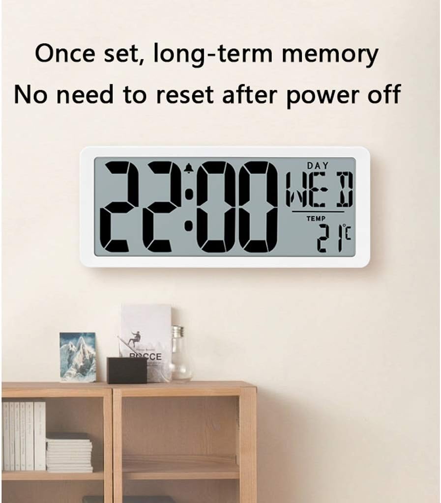 Weather Monitoring Clocks Large Screen Mute Electronic Wall Clock Calendar Pedestal Clock Temperature Detector Weather Detection Clock