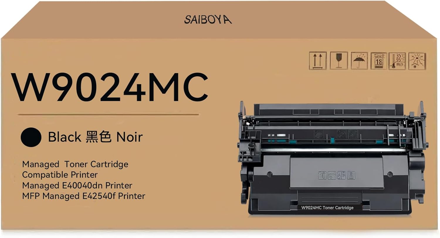 High Yield W9024 W9024MC Black Toner Cartridges with Chip Compatible with HP W9024MC Toner for Managed E40040dn MFP E42540f Printer