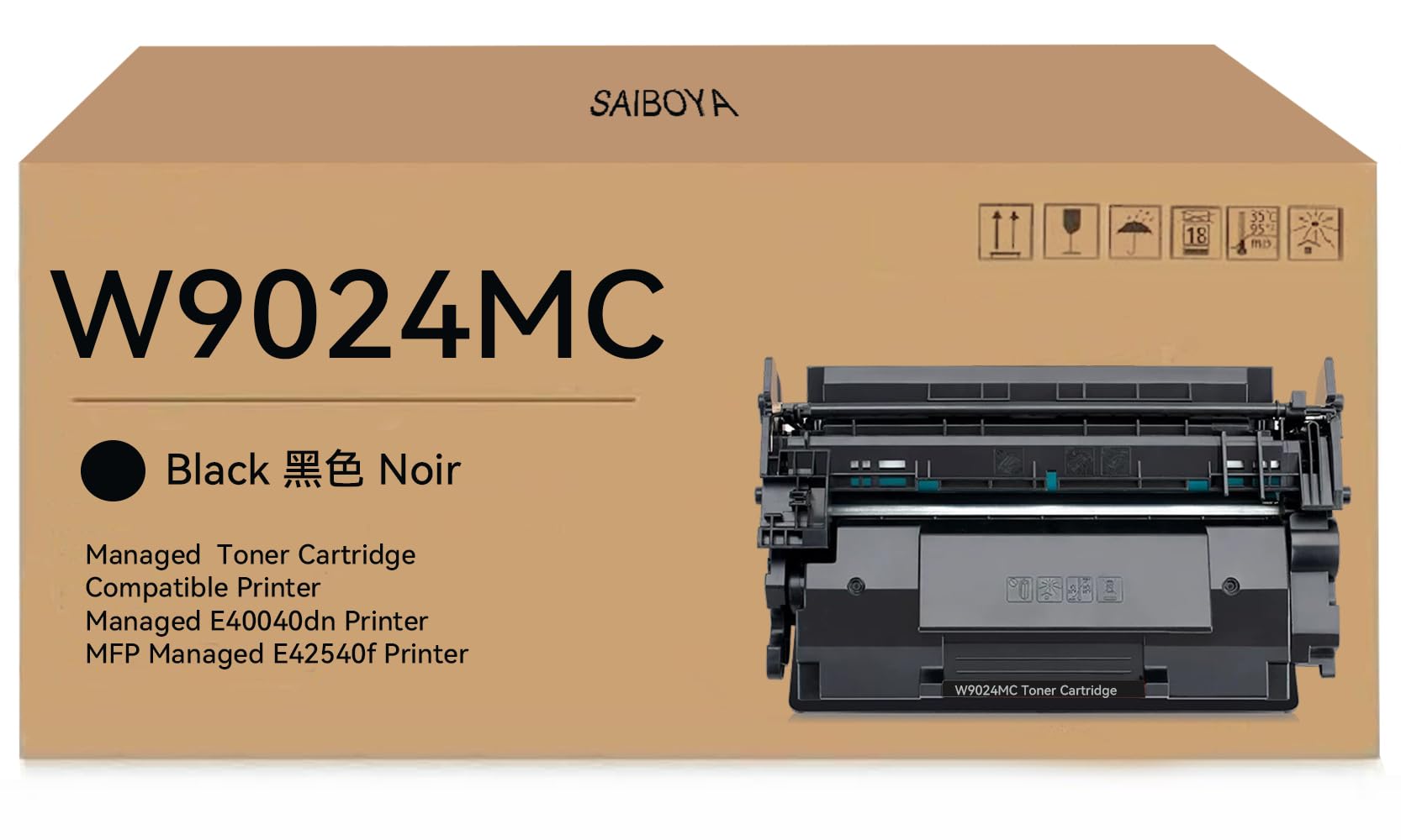 High Yield W9024MC Black Toner Cartridge -with Chip Replacement for HP W9024MC Toner Use for Managed E40040dn MFP E42540f Printer